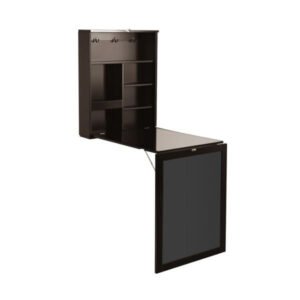 brown wall mounted computer desk for office use