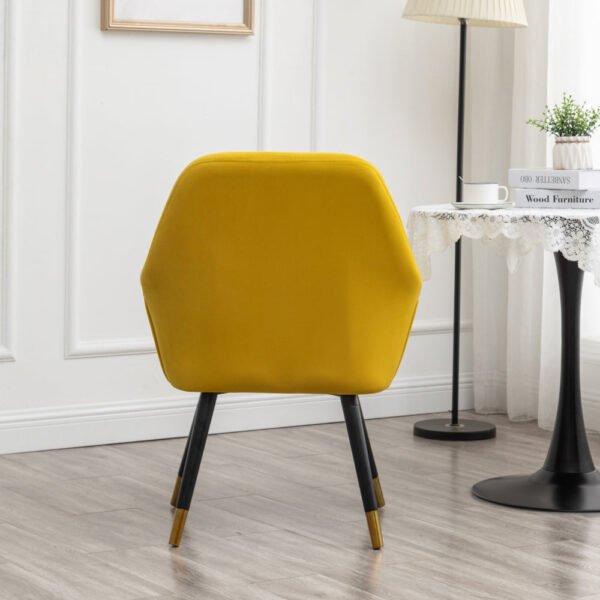 tuchico contemporary velvet upholstered accent chair, yellow