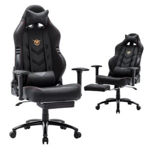 fcj 350lbs racing style lift chair tall home office gaming chair with cooling foldable massage features fabric mesh chair