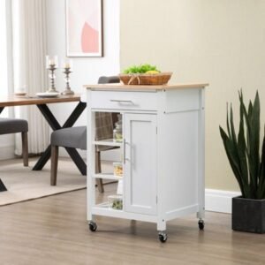 compact white as kitchen island cart on wheels rolling utility trolley for kitchen easy to move storage solution