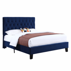 fcj wallace bay luma blue queen tufted upholstered bed with storage soft home bed for apartment use available in king size