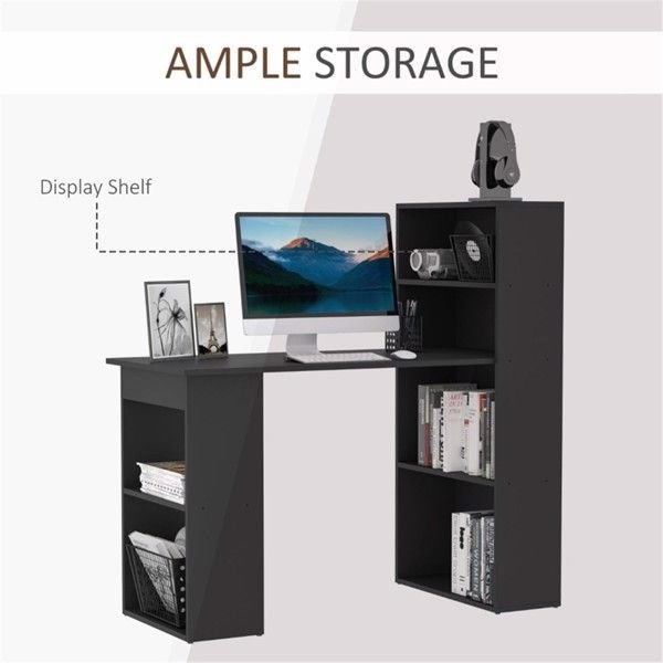 black computer desk for office use