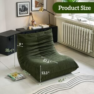 no installation bean bag sofa chair for adults big beanbag lounger with foam for home apartment living room gaming venue