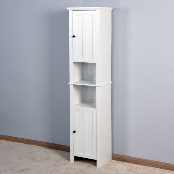 bathroom floor storage cabinet with 2 doors