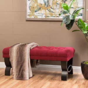 antique modern industrial fcj fabric ottoman wooden foot stool for bedroom living room bathroom home or hotel furniture