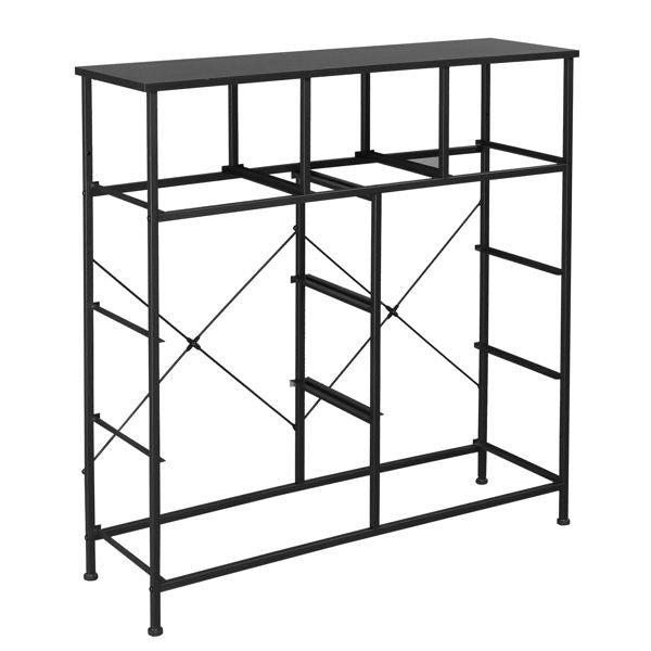 9 drawers 6 large 3 small non woven storage cabinets black wood grain cationic cloth surface iron frame 100*30*100cm living room