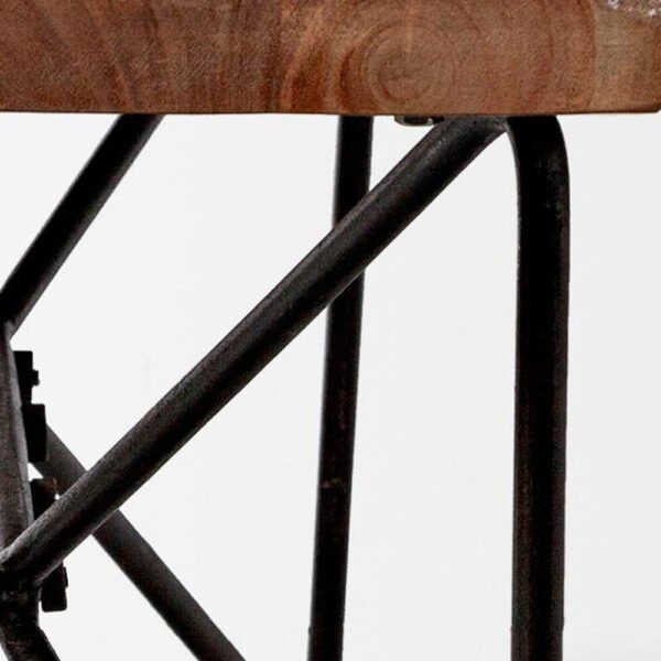 hms 66 live edge solid wood dining bench in brown and black distressed finish add rustic charm to your dining room
