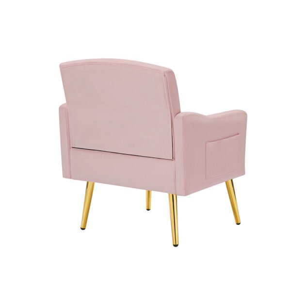 velvet armchair with metal legs