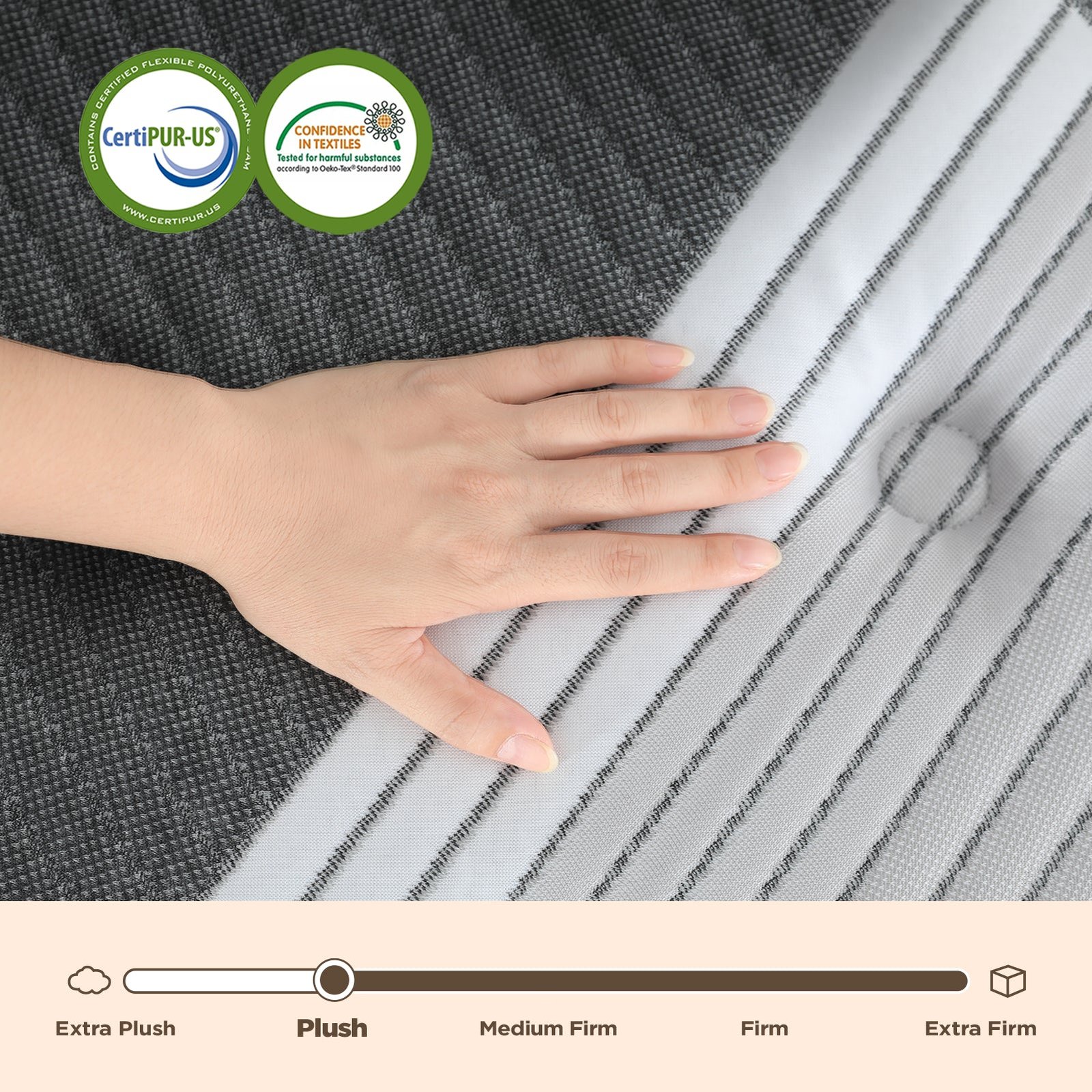 free shipping diglant 14 inch king supportive pressure relief soft plush hybrid memory foam with pocket springs mattress