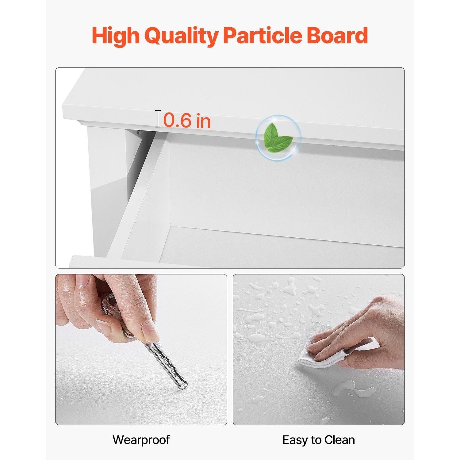 6 drawer retro minimalist white wooden dresser chest anti tip device tv stand organizer for living room entryway storage