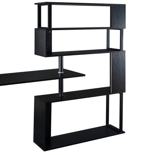 fcj home office l shaped corner computer desk portable and adjustable laptop table for bedroom or hotel with cooling feature