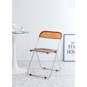 yellow clear pc plastic folding chair living room seat fcj series