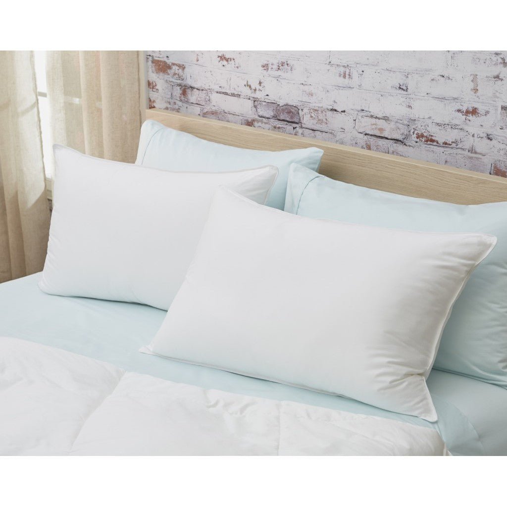 hms lux sateen down alternative standard size firm pillows set of 2 mattresses product category