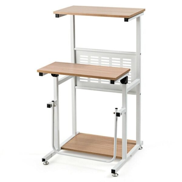 adjustable height stand up desk computer workstation