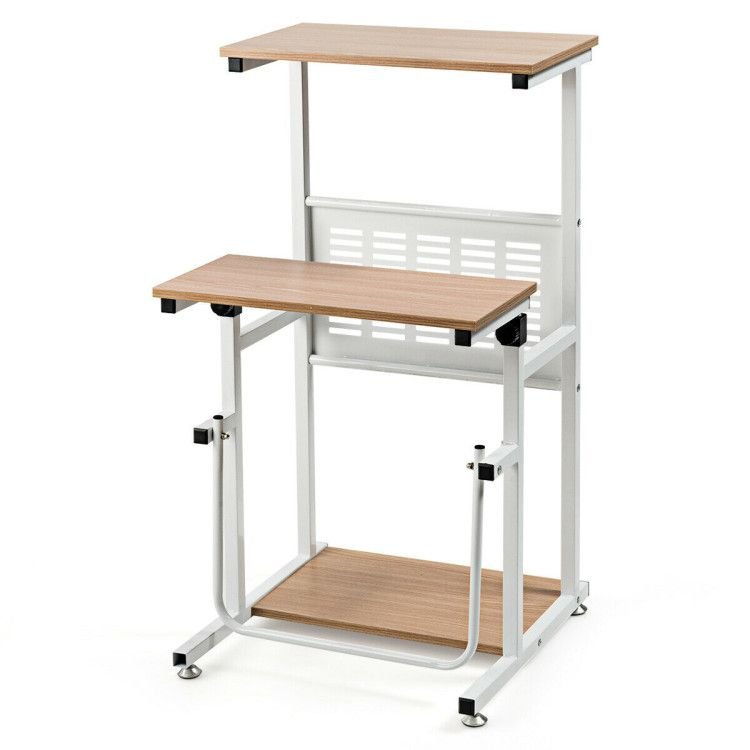 adjustable height stand up desk computer workstation