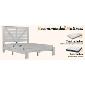 white noise free full bed frame headboard easy assembly wood platform bed large bed storage no box spring up holstered beds