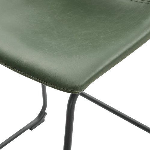 fcj industrial set of 2 brown faux leather counter stools for dining room industrial style furniture
