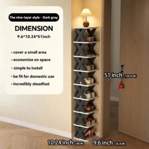 9 tier space saving vertical shoe rack stackable organizer for entryway closet dorm