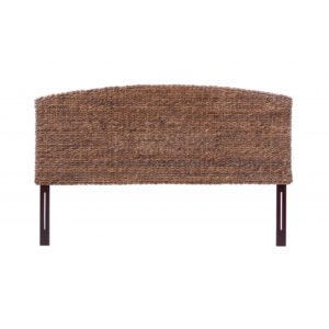 hms king size headboard brown natural and rustic woven banana leaf bedroom furniture with curved design