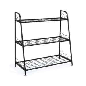3 tier metal plant stand shelf display rack for shoes flowers and pot multifunctional home décor