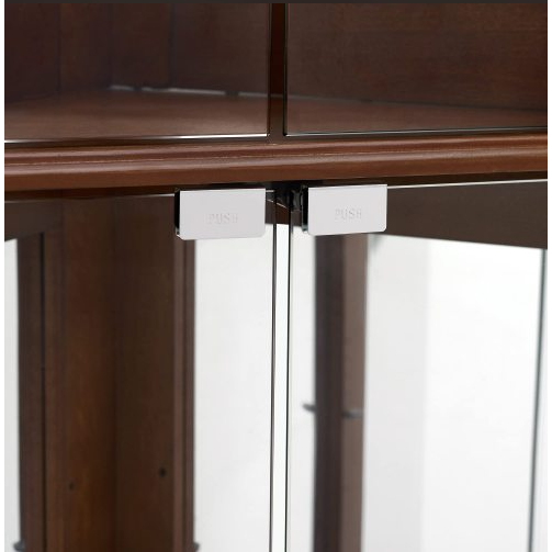 corner fcj lighted display cabinet elegant treasure showcase for home or store