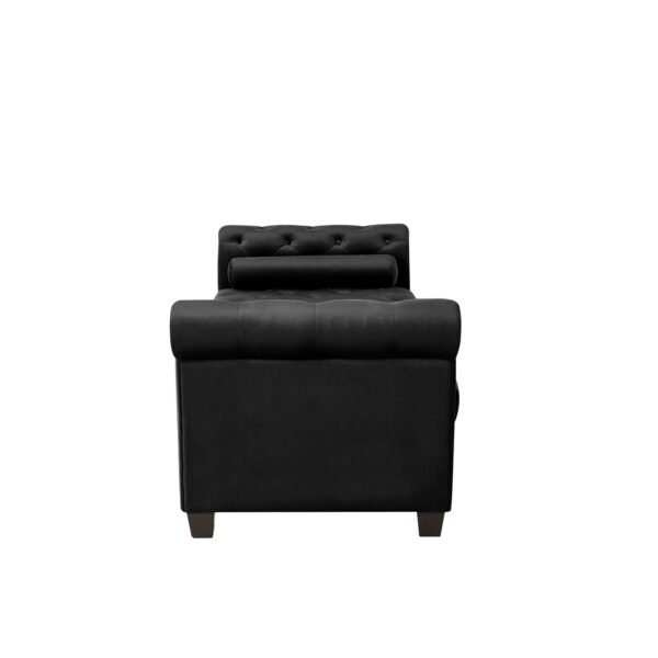 2038 large rectangular black sofa stool elegant ottoman for comfort & style