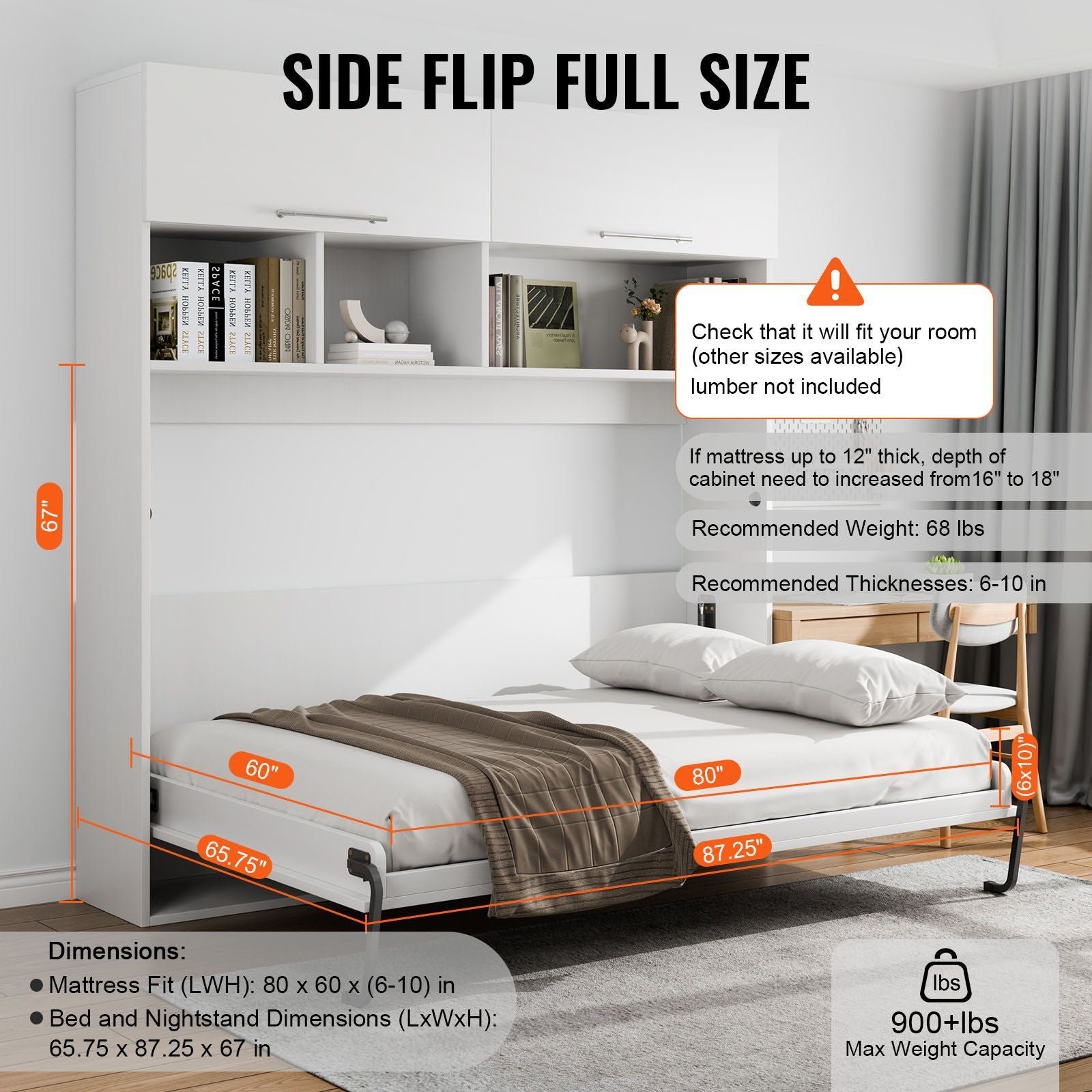 deluxe queen diy murphy bed kit wall bed mechanical hardware with folding feature convenient and space saving
