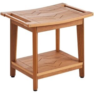 21 x 14 x 18.5 in poly lumber shower bench bathroom furniture shower stool chair
