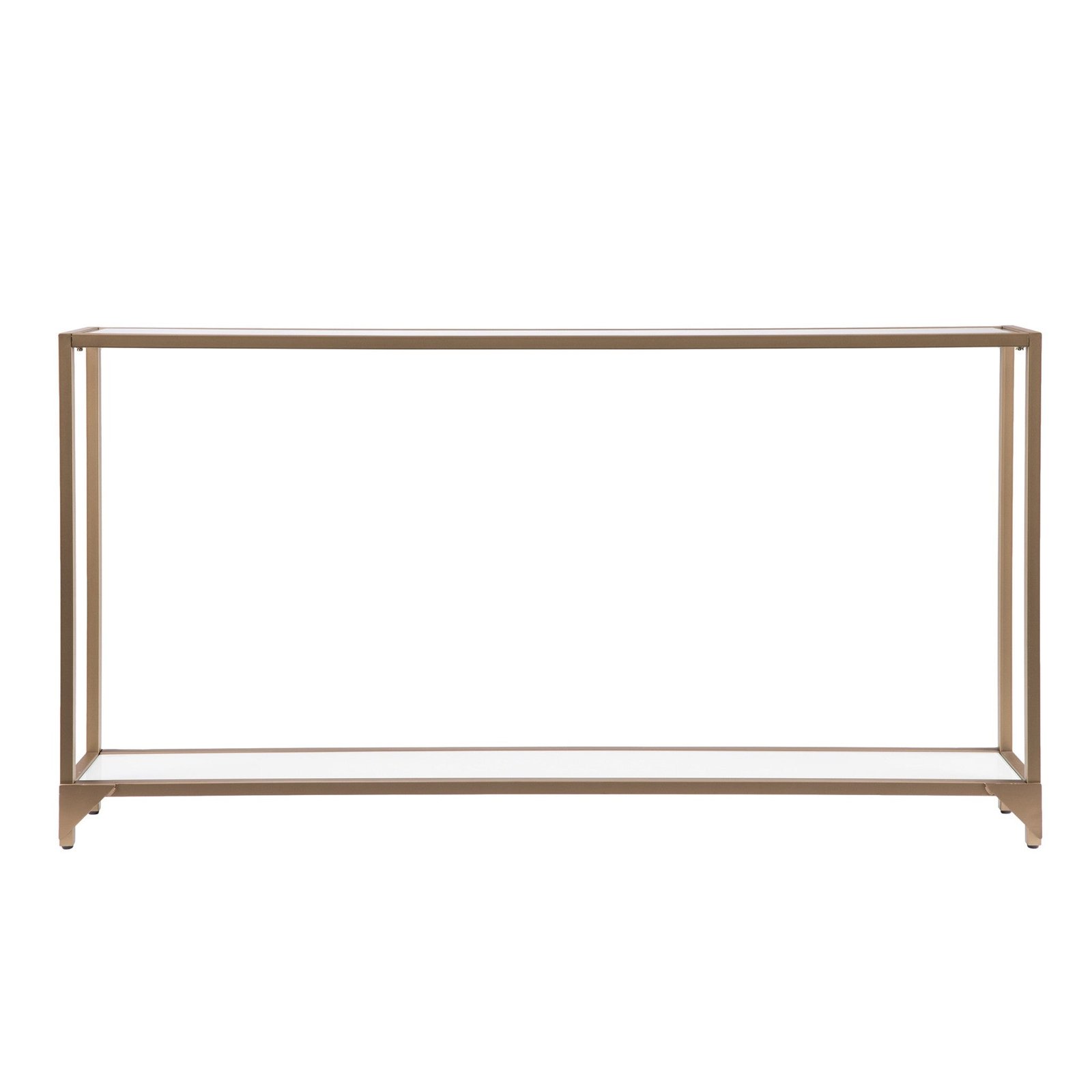 hms 56" clear and gold glass mirrored frame console table with shelves elegant home décor console tables