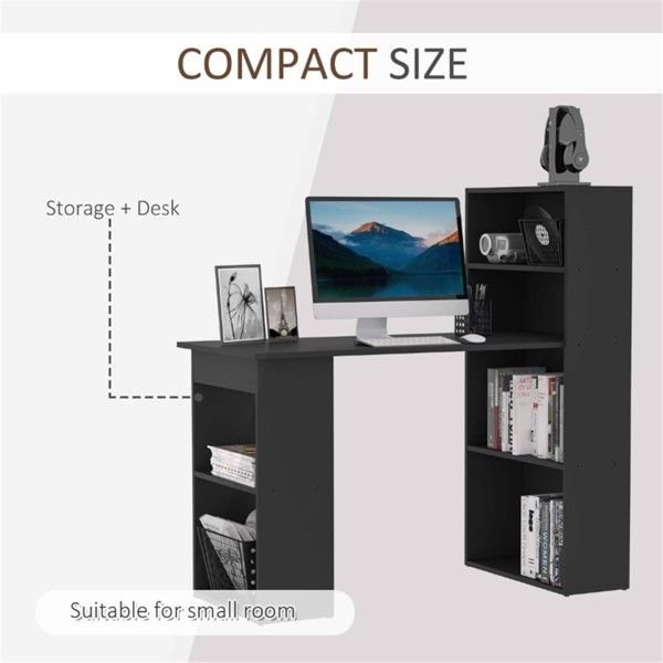 black computer desk for office use