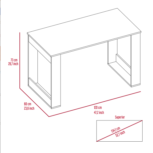 fcj aurora wooden gaming desk standing computer table with metal frame for writing and gaming