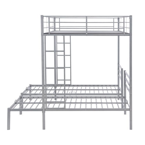 fcj full over twin modern design foldable bunk bed with built in shelf for bedroom living room hotel warehouse double size