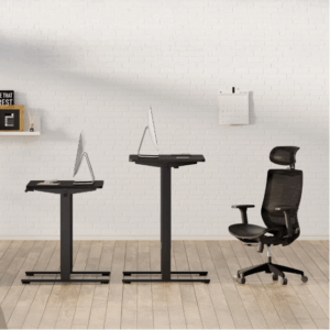 electric whole piece adjustable height home office computer desk fcj sit stand up workstation