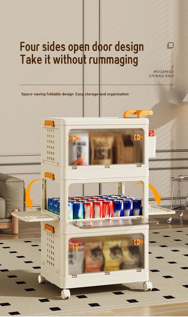 foldable storage, large double opening storage box with lid with wheels large storage box for clothes, snacks, toys and books