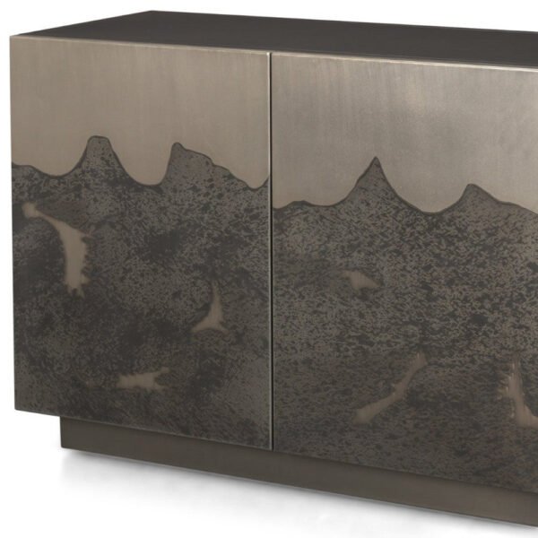 hms 30" gray distressed metal textured door accent cabinet double door kitchen cabinets