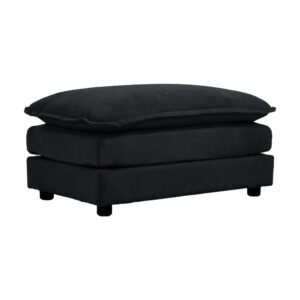 chenille fabric ottomans footrest to combine with 2 seater sofa, 3 seater sofa and 4 seater sofa, black chenille