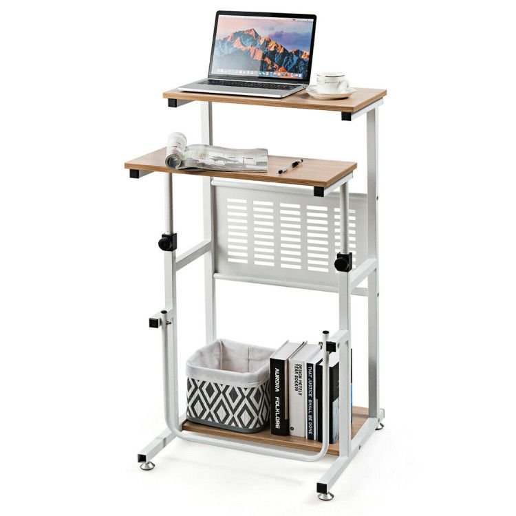 adjustable height stand up desk computer workstation