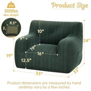 bean bag sofas for adults and kids tufted soft stuffed accent chair with pocket for living room and bedroom