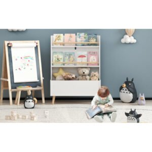 fcj children's bookshelf industrial contemporary antique design for home living room bedroom & school book storage