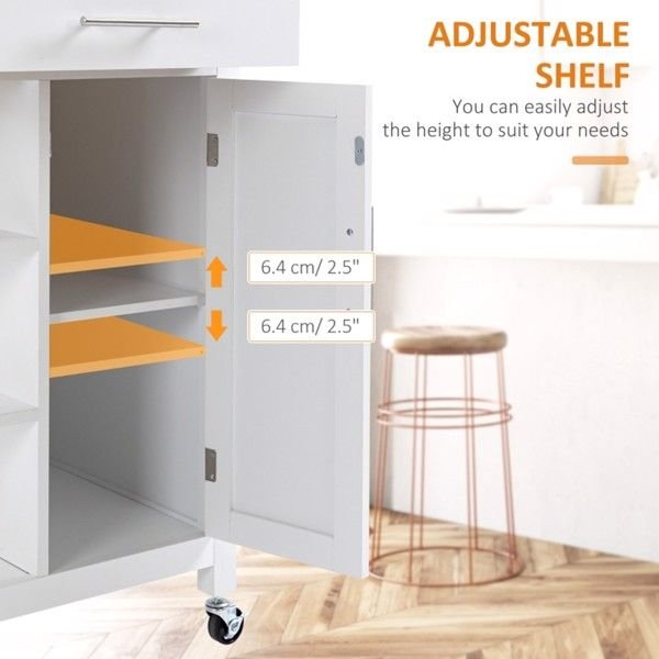 compact white as kitchen island cart on wheels rolling utility trolley for kitchen easy to move storage solution