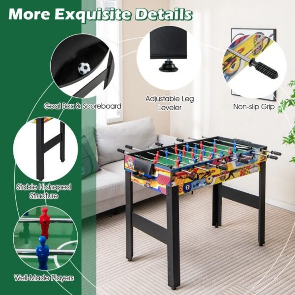12 in 1 combo gaming table set for foosball air hockey pool chess ping pong