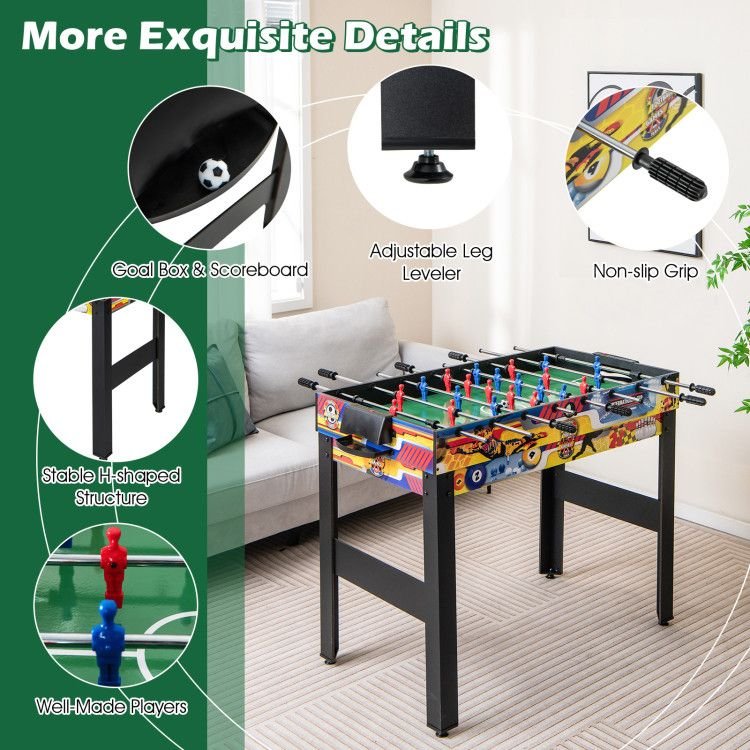 12 in 1 combo gaming table set for foosball air hockey pool chess ping pong