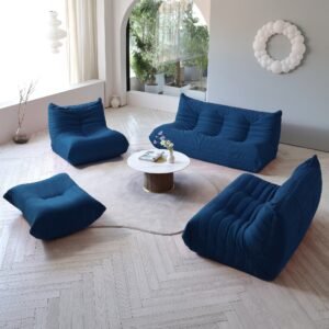 atunus us in stock drop shipping blue living room sofa 1 2 3 ottoman seater couch vacuum compressed floor lazy chair sofa set