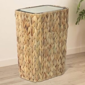 2 in 1 wicker bin pressed top cover woven waste paper basket for bathroom living room bedroom unavailable specific