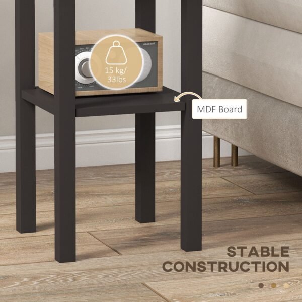 2 tier side table with drawer for living room end table for coffee in hallway