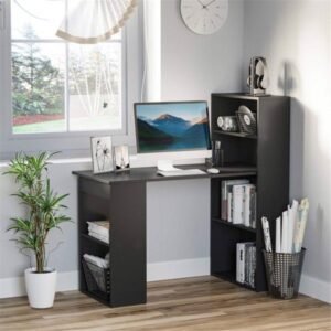 black computer desk for office use