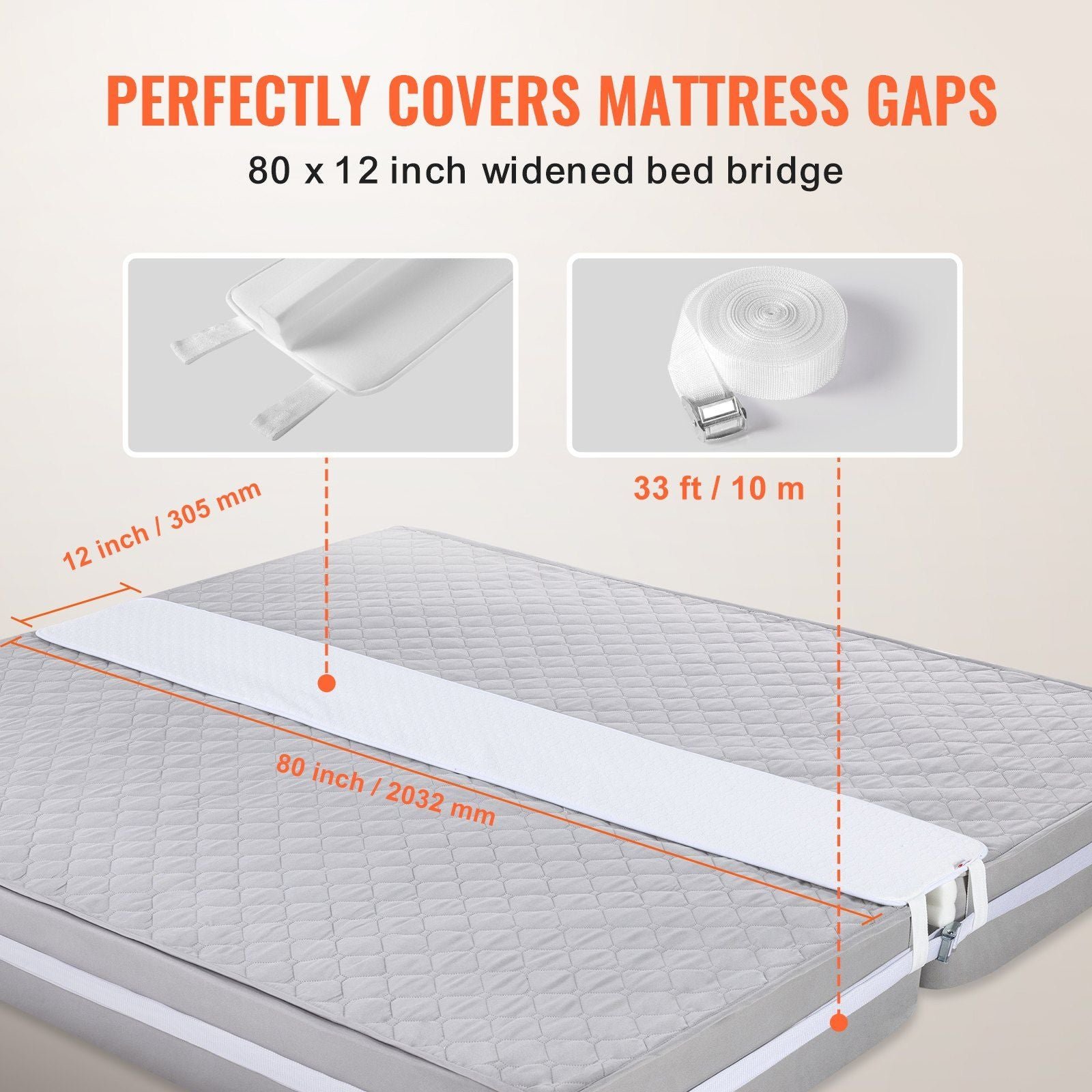2 in 1 bed converter for twin king split king mattresses 80"l x 12"w gap filler attached sheet twin king converter mattress