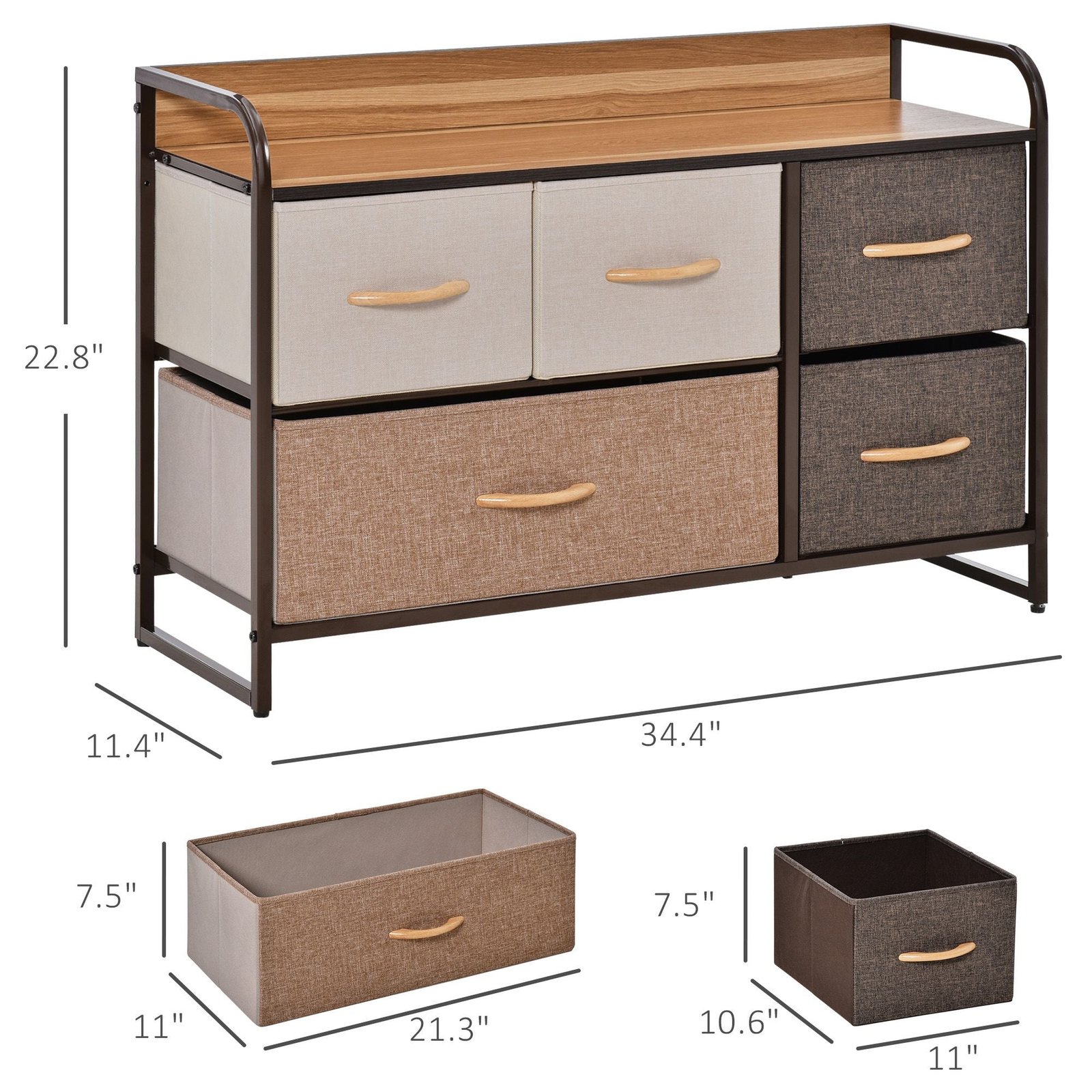 5 bin dresser storage tower cabinet organizer multicoloured metal frame chest drawers for bedroom