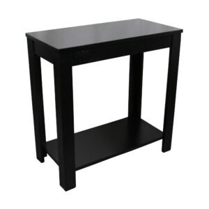 24" hms black end table with shelf elegant living room cabinets