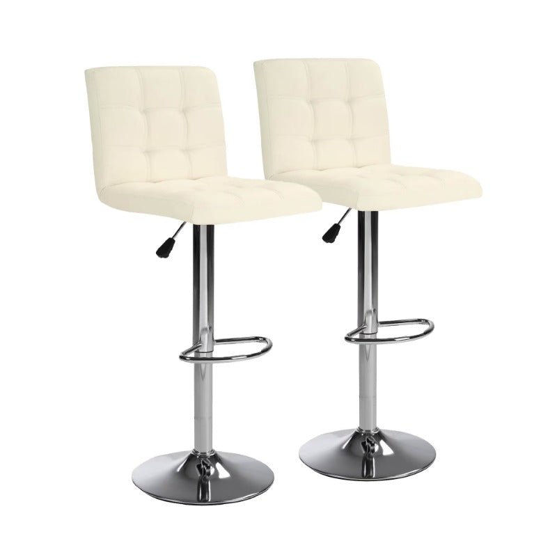 bar stools 1 set of 2, counter height bar stools, square cushion bar stools with back, footstool, cafe, blue, 2 pieces
